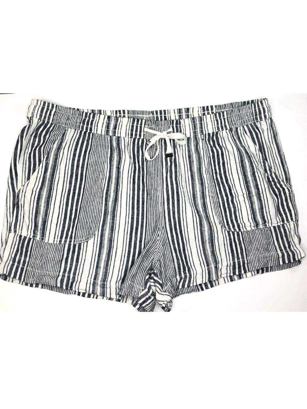 Time  and Tru Linen Blend Striped Shorts 3XL